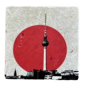 Marmor Fliese Glas Untersetzer Berlin